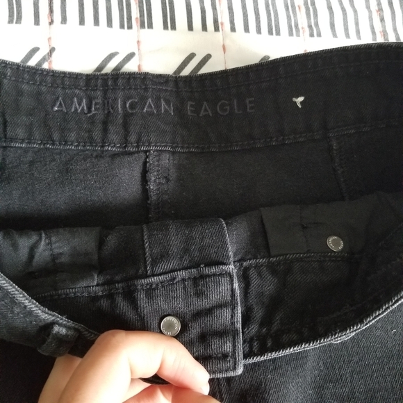 American Eagle Hi Rise A Line Skirt Black 6 - Picture 3 of 10